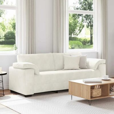 vidaXL 3-Sitzer-Sofa Samt Creme - Sofa vidaXL 3-Sitzer-Sofa Samt Creme - Sofa
