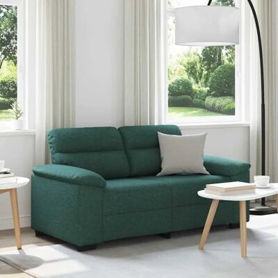 VIDAXL 2-personers mørkegrøn sofa - Stue møbel VIDAXL 2-personers mørkegrøn sofa - Stue møbel