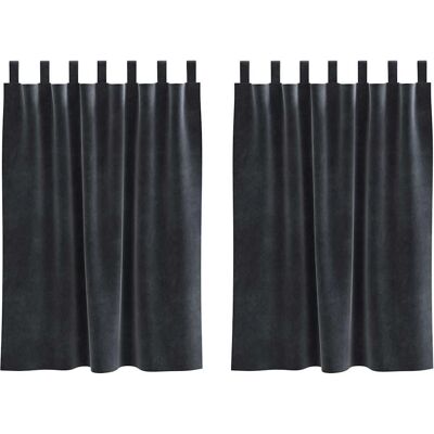 vidaXL Tummanharmaat Polyesterverhot - Suorakaiteen muotoinen 140x140cm - Verhot vidaXL Tummanharmaat Polyesterverhot - Suorakaiteen muotoinen 140x140cm - Verhot