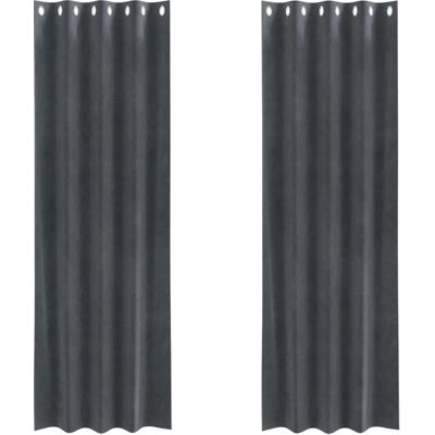 vidaXL Lichtgrijze Polyester Gordijnen - Geluiddichtend vidaXL Lichtgrijze Polyester Gordijnen - Geluiddichtend