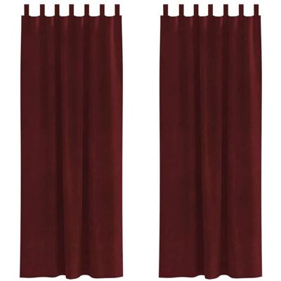 vidaXL Rote Polyester Vorhänge 140x225cm - Vorhang vidaXL Rote Polyester Vorhänge 140x225cm - Vorhang
