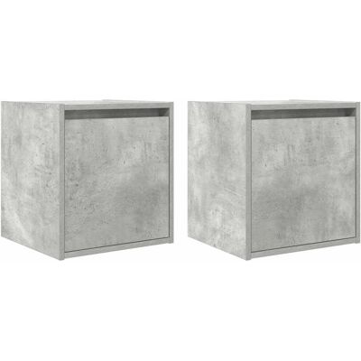 vidaXL Wand-Nachttisch Grau Betongrau 38x34x40cm vidaXL Wand-Nachttisch Grau Betongrau 38x34x40cm