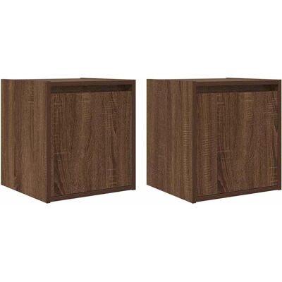 vidaXL Wand-Nachttisch Braun Holz 38x34x40cm vidaXL Wand-Nachttisch Braun Holz 38x34x40cm