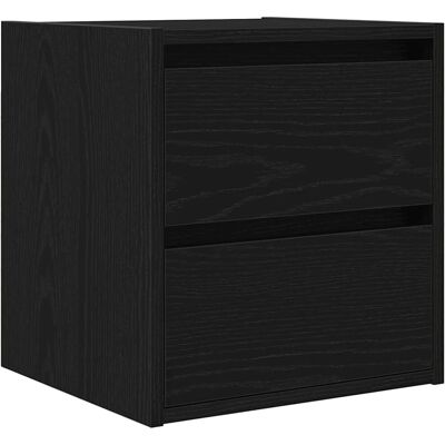 vidaXL Vægmonteret Natbord Sort Eg-udseende 38x34x40 cm vidaXL Vægmonteret Natbord Sort Eg-udseende 38x34x40 cm