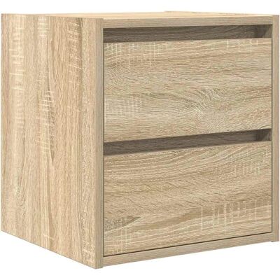 vidaXL Wand-Nachttisch Sonoma-Eiche 38x34x40 cm - Nachttisch vidaXL Wand-Nachttisch Sonoma-Eiche 38x34x40 cm - Nachttisch