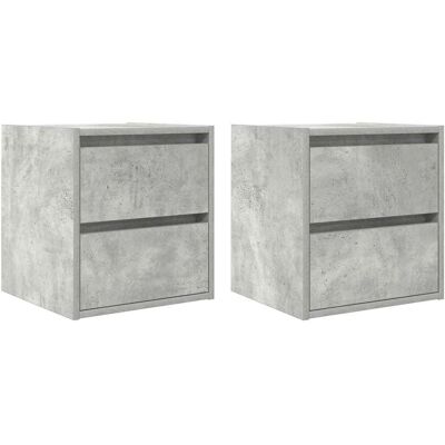 vidaXL Væghængte natborde 2 stk Betongrå 38x34x40 cm vidaXL Væghængte natborde 2 stk Betongrå 38x34x40 cm