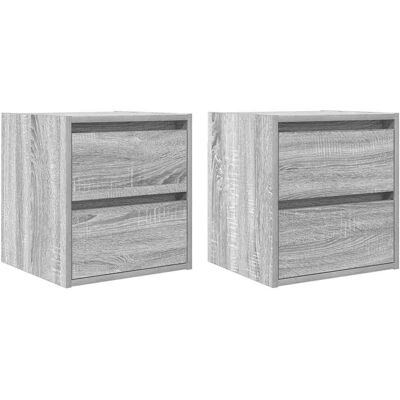vidaXL Wand-Nachttische Grau Sonoma 38x34x40 cm vidaXL Wand-Nachttische Grau Sonoma 38x34x40 cm