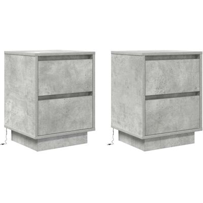 vidaXL Nachttische - Betonggrau - 38x34x50 cm - 2 Stk. vidaXL Nachttische - Betonggrau - 38x34x50 cm - 2 Stk.