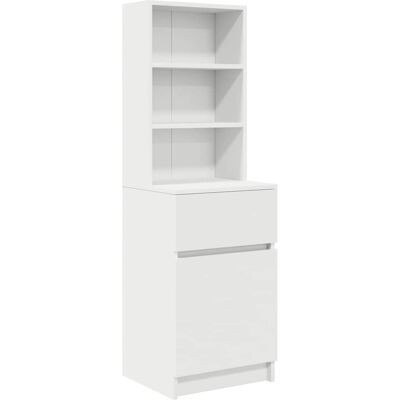 vidaXL Bedside Cabinet White Sonoma 39x35x125 cm Engineered Wood vidaXL Bedside Cabinet White Sonoma 39x35x125 cm Engineered Wood