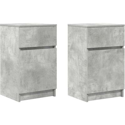 vidaXL Nachtkastje Grijs Sonoma 39x35x65 cm hout - Bedside Cabinet vidaXL Nachtkastje Grijs Sonoma 39x35x65 cm hout - Bedside Cabinet