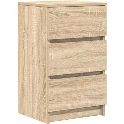 vidaXL Bedside Cabinet with 3 Drawers Sonoma Oak 39x35x65 cm bedside table vidaXL Bedside Cabinet with 3 Drawers Sonoma Oak 39x35x65 cm bedside table