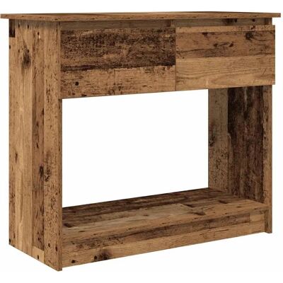 VidaXL Console Table with Drawers Antique Wood - Console Table VidaXL Console Table with Drawers Antique Wood - Console Table