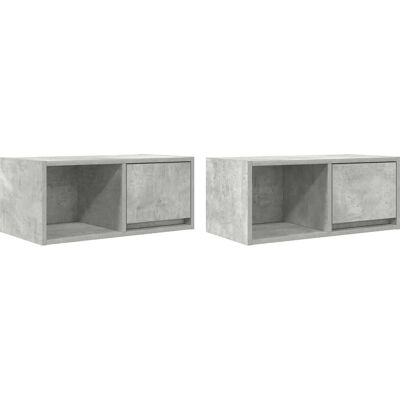 Meuble TV vidaXL Sonoma Chêne 80x31x25,5 cm Fixé au mur - Meuble de TV - Publicité Meuble TV vidaXL Sonoma Chêne 80x31x25,5 cm Fixé au mur - Meuble de TV - Publicité