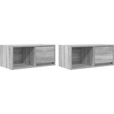 vidaXL Sonoma Eiche 80x31x25.5 cm Wand-TV-Schrank vidaXL Sonoma Eiche 80x31x25.5 cm Wand-TV-Schrank