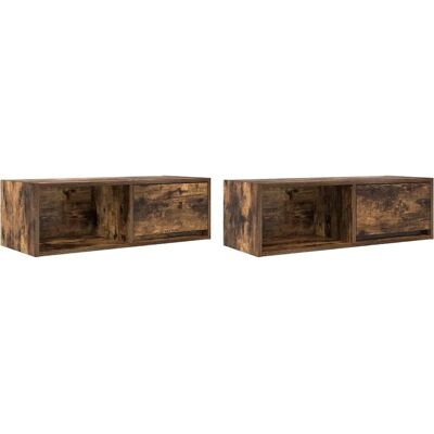 vidaXL Sonoma Eiche 80x31x25,5 cm Wandmontage TV-Schrank vidaXL Sonoma Eiche 80x31x25,5 cm Wandmontage TV-Schrank