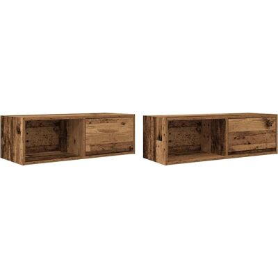 vidaXL TV-Schränke Sonoma Eiche - Wandmontage, Platzsparend vidaXL TV-Schränke Sonoma Eiche - Wandmontage, Platzsparend
