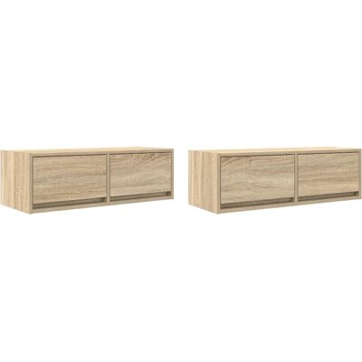vidaXL Wandmontierter TV-Schrank - Braun - 80x31x25,5cm vidaXL Wandmontierter TV-Schrank - Braun - 80x31x25,5cm