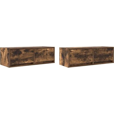 vidaXL Væghængt TV-skab - 2 skuffer - 80x31x25,5 cm vidaXL Væghængt TV-skab - 2 skuffer - 80x31x25,5 cm