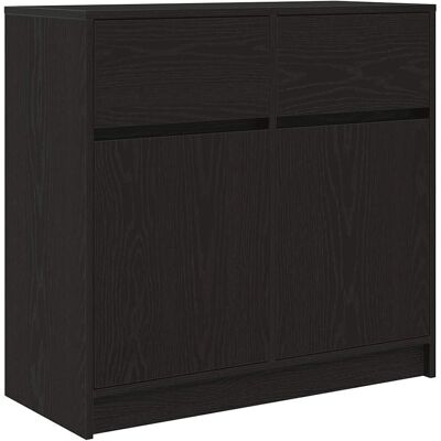 vidaXL Schwarze Eiche Sideboard - 80x34x76 cm Aufbewahrungsmöbel vidaXL Schwarze Eiche Sideboard - 80x34x76 cm Aufbewahrungsmöbel