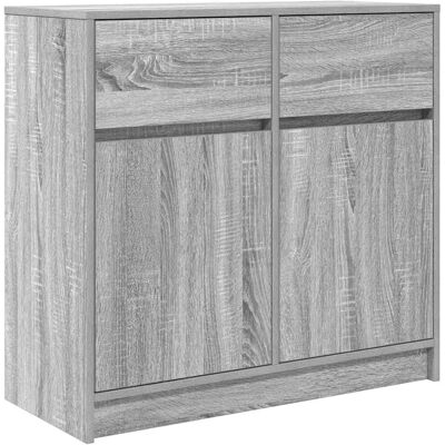 vidaXL Sideboard mit Schublade Grau Sonoma - Aufbewahrungsmöbel vidaXL Sideboard mit Schublade Grau Sonoma - Aufbewahrungsmöbel
