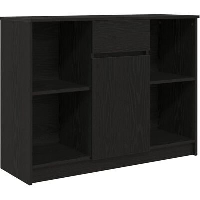 vidaXL Schwarzes Eichen-Sideboard - 101x35x76 cm - Holzwerkstoff vidaXL Schwarzes Eichen-Sideboard - 101x35x76 cm - Holzwerkstoff