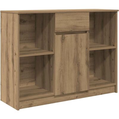 vidaXL Sideboard mit Schublade Artisan-Eiche 101x35x76cm Holzwerkstoff - Sideboard vidaXL Sideboard mit Schublade Artisan-Eiche 101x35x76cm Holzwerkstoff - Sideboard