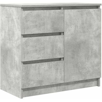 vidaXL Sideboard mit Schublade Betonggrau 71x35x65 cm Holzwerkstoff vidaXL Sideboard mit Schublade Betonggrau 71x35x65 cm Holzwerkstoff