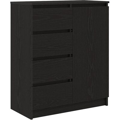 vidaXL Zwarte Eiken Sideboard - Opbergruimte & Stijl vidaXL Zwarte Eiken Sideboard - Opbergruimte & Stijl