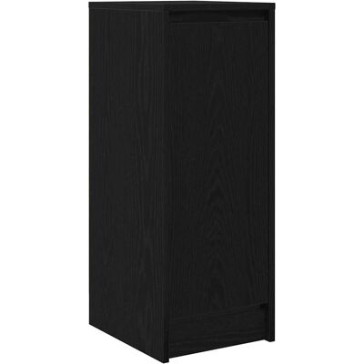 vidaXL Zwarte Eiken Dressoir 29,5x34x76 cm Opbergkast vidaXL Zwarte Eiken Dressoir 29,5x34x76 cm Opbergkast