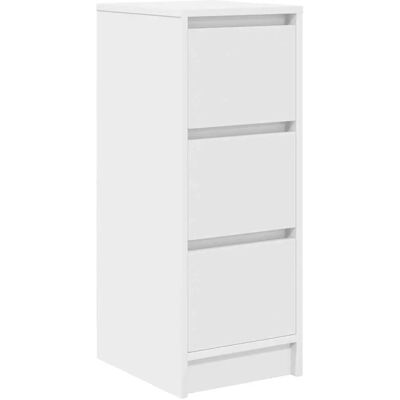 Aparador blanco VidaXL 29,5x34x76 cm madera de ingeniería Aparador blanco VidaXL 29,5x34x76 cm madera de ingeniería