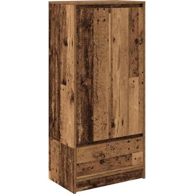 vidaXL Schrank mit Schublade Altholz-Optik 55,5x34x119,5 cm Braun - Schrank vidaXL Schrank mit Schublade Altholz-Optik 55,5x34x119,5 cm Braun - Schrank
