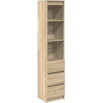 vidaXL Highboard Sonoma Eiche - Langlebiges technisches Holz-Aufbewahrungsschrank vidaXL Highboard Sonoma Eiche - Langlebiges technisches Holz-Aufbewahrungsschrank