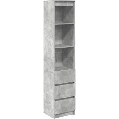 vidaXL Highboard Concrete Grey 37.5x35x180 cm Engineered Wood cabinet vidaXL Highboard Concrete Grey 37.5x35x180 cm Engineered Wood cabinet