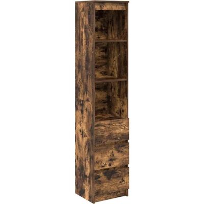vidaXL Highboard Smoked Oak 37.5x35x180 cm Engineered Wood cabinet - Highboard vidaXL Highboard Smoked Oak 37.5x35x180 cm Engineered Wood cabinet - Highboard