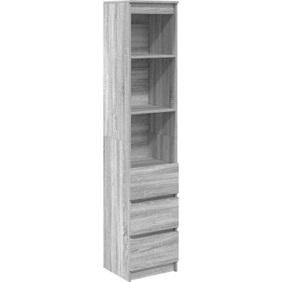 vidaXL Highboard Grau Sonoma - Technisches Holz - 37,5x35x180 cm - Highboard vidaXL Highboard Grau Sonoma - Technisches Holz - 37,5x35x180 cm - Highboard