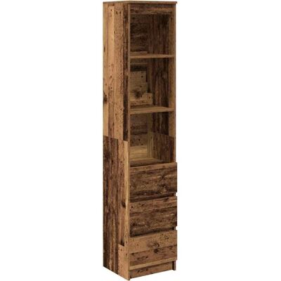 vidaXL Oude Hout Highboard - Technisch Hout - 37,5x35x180 cm vidaXL Oude Hout Highboard - Technisch Hout - 37,5x35x180 cm