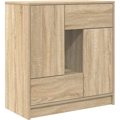 vidaXL Sideboard mit Schubladen und Türen Sonoma-Eiche - Stauraumlösung vidaXL Sideboard mit Schubladen und Türen Sonoma-Eiche - Stauraumlösung