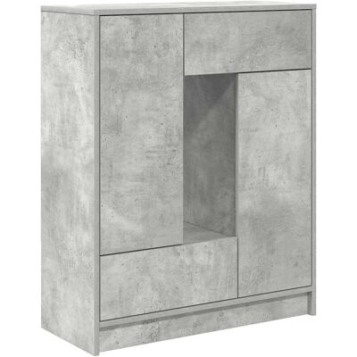 vidaXL Sideboard mit Schubladen und Türen - Betonggrau 73x31x90 cm vidaXL Sideboard mit Schubladen und Türen - Betonggrau 73x31x90 cm