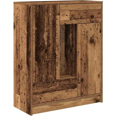 vidaXL Sideboard mit Schubladen und Türen Altholz-Optik 73x31x90cm vidaXL Sideboard mit Schubladen und Türen Altholz-Optik 73x31x90cm