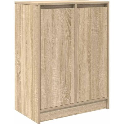 vidaXL Schuhregal Sonoma Eiche - Braun - 57x34x76 cm vidaXL Schuhregal Sonoma Eiche - Braun - 57x34x76 cm