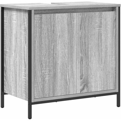vidaXL Badeværelsesskab - 60x34,5x60 cm, Grå, 2 Rum vidaXL Badeværelsesskab - 60x34,5x60 cm, Grå, 2 Rum