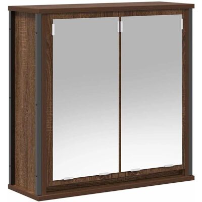 vidaXL szafka na ścianę do łazienki z lustrem brązowa 60x21x60 cm vidaXL szafka na ścianę do łazienki z lustrem brązowa 60x21x60 cm