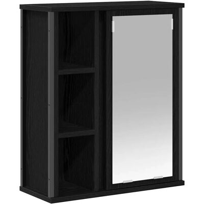 vidaXL Wand-Badschrank Schwarz Eichen-Optik 50x21x60 cm - Badezimmermöbel vidaXL Wand-Badschrank Schwarz Eichen-Optik 50x21x60 cm - Badezimmermöbel