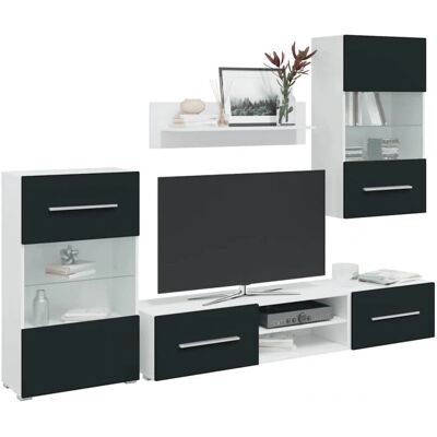 vidaXL 5-tlg. TV Möbelset - Modern mit LED-Beleuchtung vidaXL 5-tlg. TV Möbelset - Modern mit LED-Beleuchtung