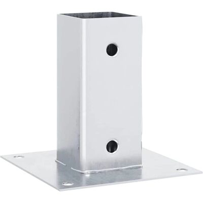 vidaXL Pfostenträger Quadratisch 4Stk. Silber - Post Bases vidaXL Pfostenträger Quadratisch 4Stk. Silber - Post Bases
