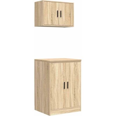 vidaXL Garage skabe Sonoma eg 2 stk. - Garage Cabinets vidaXL Garage skabe Sonoma eg 2 stk. - Garage Cabinets