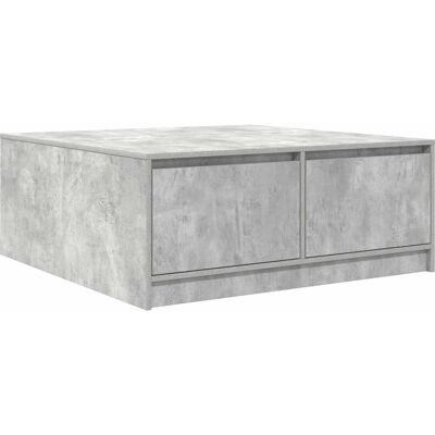 vidaXL Concrete Grey Coffee Table with Drawers - Coffee Table vidaXL Concrete Grey Coffee Table with Drawers - Coffee Table