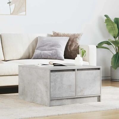 vidaXL Grey Concrete Coffee Table with Drawers - Coffee Table vidaXL Grey Concrete Coffee Table with Drawers - Coffee Table