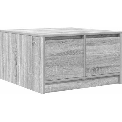 vidaXL Grey Sonoma Coffee Table with Drawers - Coffee Table vidaXL Grey Sonoma Coffee Table with Drawers - Coffee Table