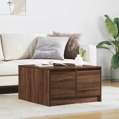 vidaXL Brown Oak Coffee Table with Drawers - Coffee Table vidaXL Brown Oak Coffee Table with Drawers - Coffee Table